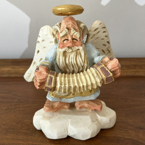David Frykman Collection "The Oldest Angel" w/ Accordion Figurine Vintage 1994 - Picture 1 of 11
